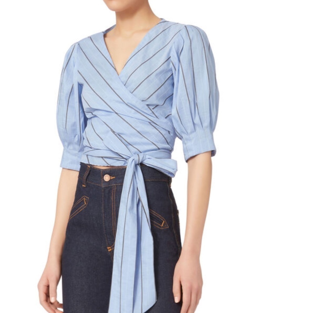 INTERMIX wrap blouse size large